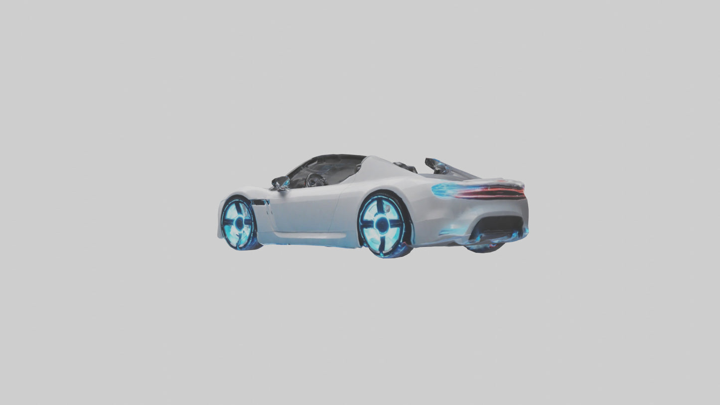 3D model Hightech Roadster with LED Lights model VR / AR / low-poly