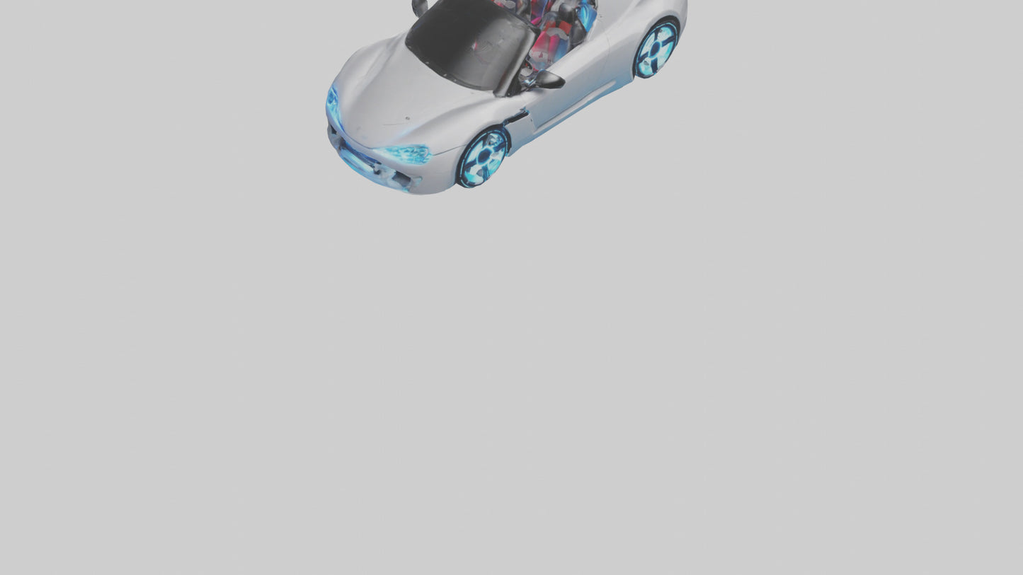 3D model Hightech Roadster with LED Lights model VR / AR / low-poly