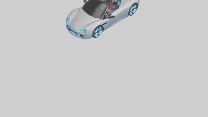 3D model Hightech Roadster with LED Lights model VR / AR / low-poly