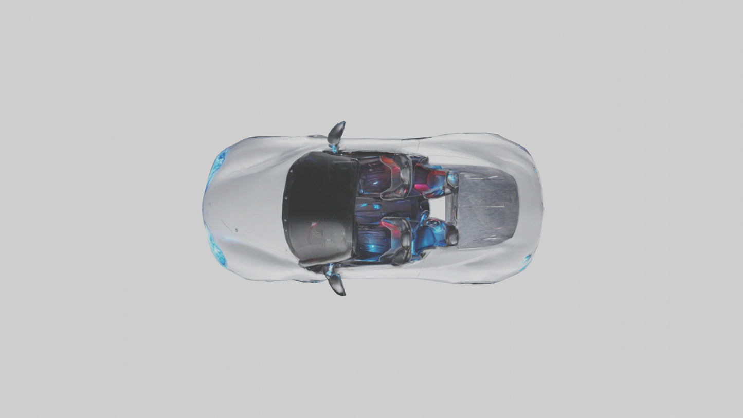 3D model Hightech Roadster with LED Lights model VR / AR / low-poly