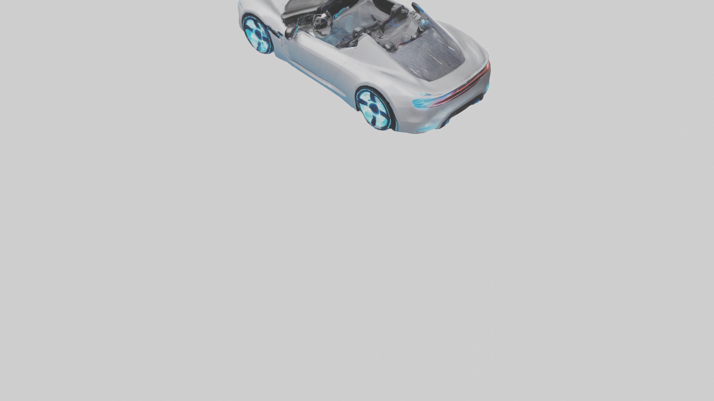 3D model Hightech Roadster with LED Lights model VR / AR / low-poly