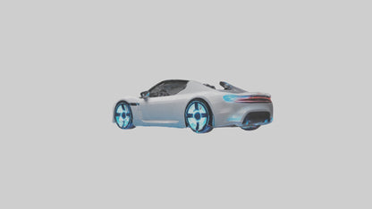 3D model Hightech Roadster with LED Lights model VR / AR / low-poly