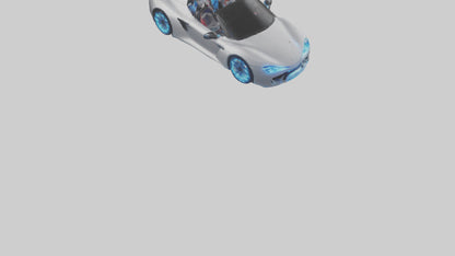 3D model Hightech Roadster with LED Lights model VR / AR / low-poly