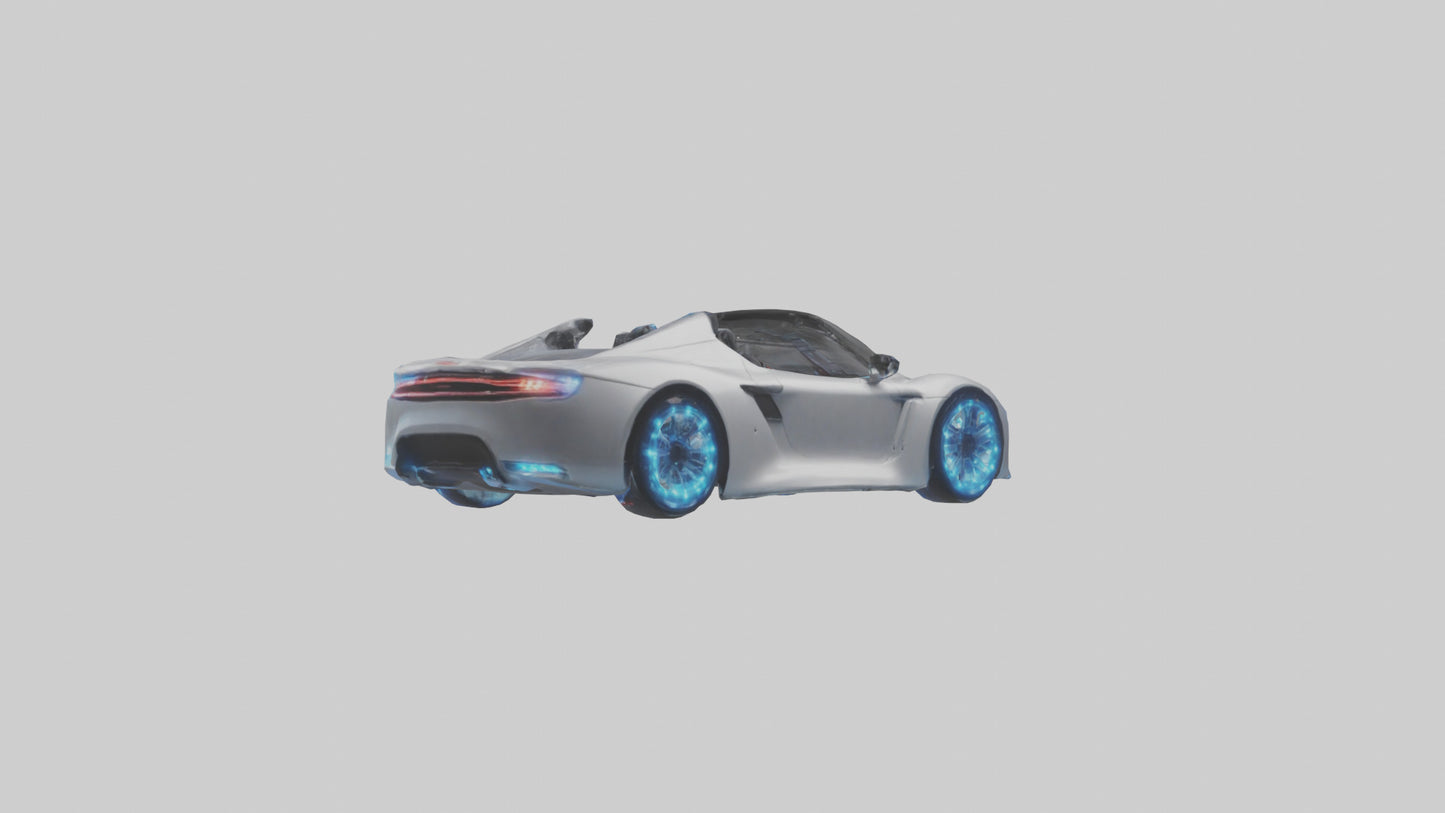 3D model Hightech Roadster with LED Lights model VR / AR / low-poly