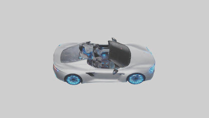 3D model Hightech Roadster with LED Lights model VR / AR / low-poly