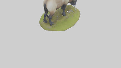 3D model Himalayan Tahr grazing model VR / AR / low-poly
