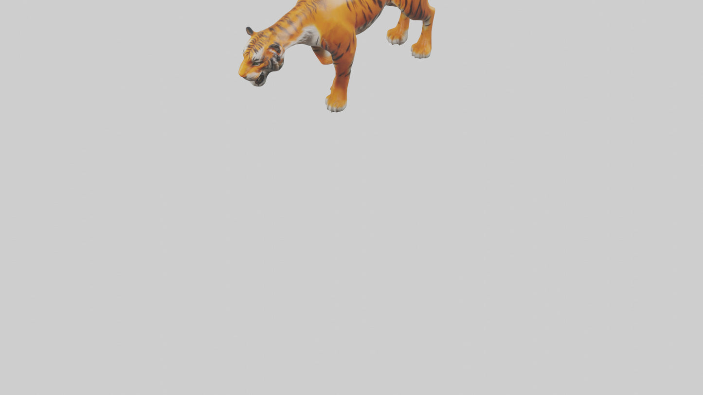 3D model Himalayan Tiger hunting model VR / AR / low-poly