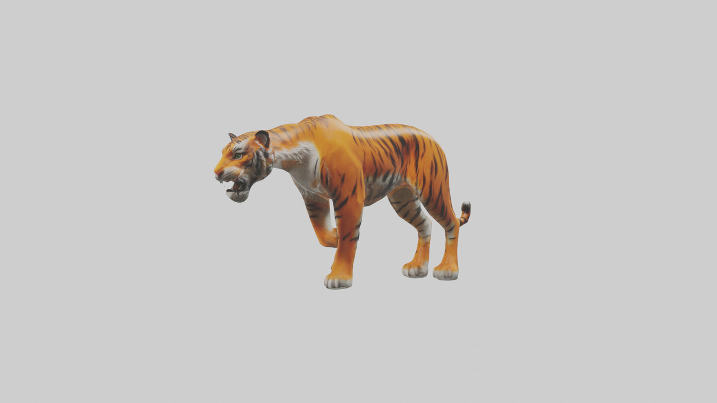3D model Himalayan Tiger hunting model VR / AR / low-poly