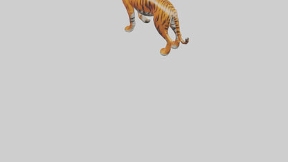 3D model Himalayan Tiger hunting model VR / AR / low-poly