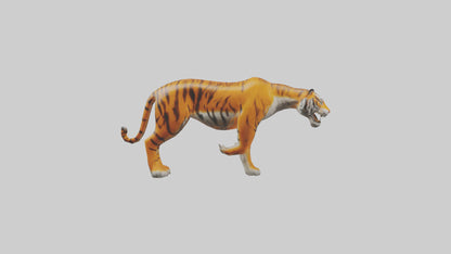 3D model Himalayan Tiger hunting model VR / AR / low-poly