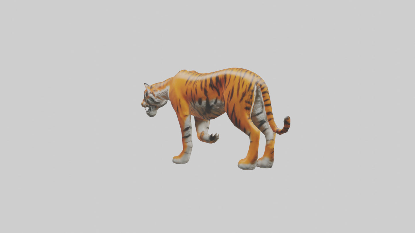 3D model Himalayan Tiger hunting model VR / AR / low-poly