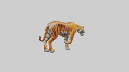 3D model Himalayan Tiger hunting model VR / AR / low-poly