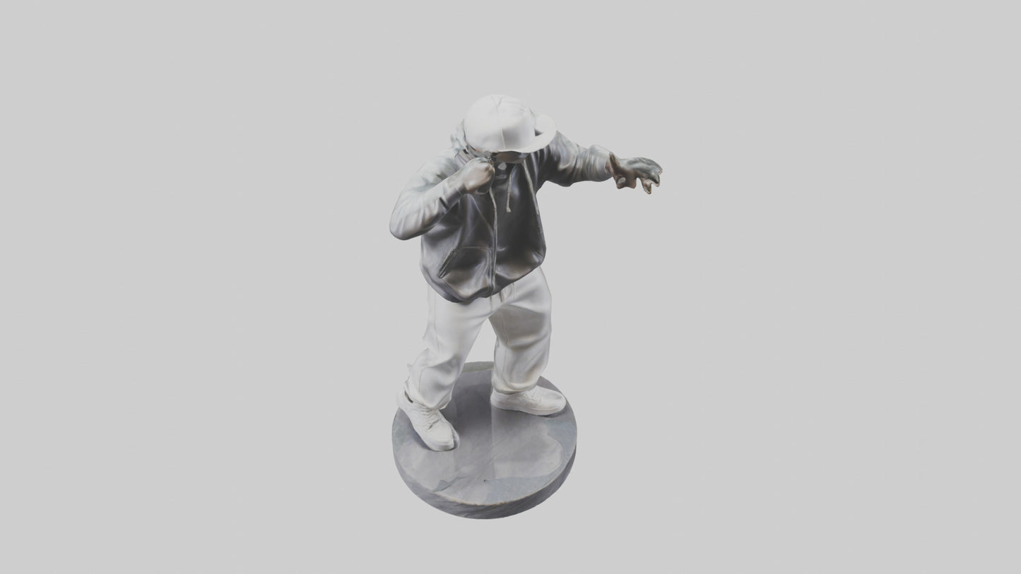 3D model HipHop Dancer statue model VR / AR / low-poly