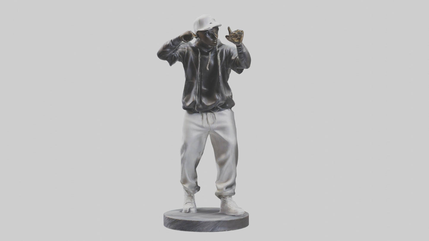 3D model HipHop Dancer statue model VR / AR / low-poly