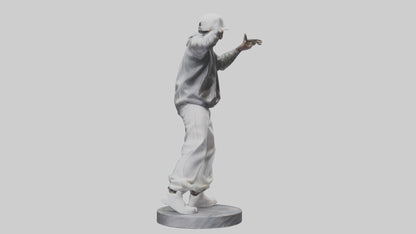 3D model HipHop Dancer statue model VR / AR / low-poly