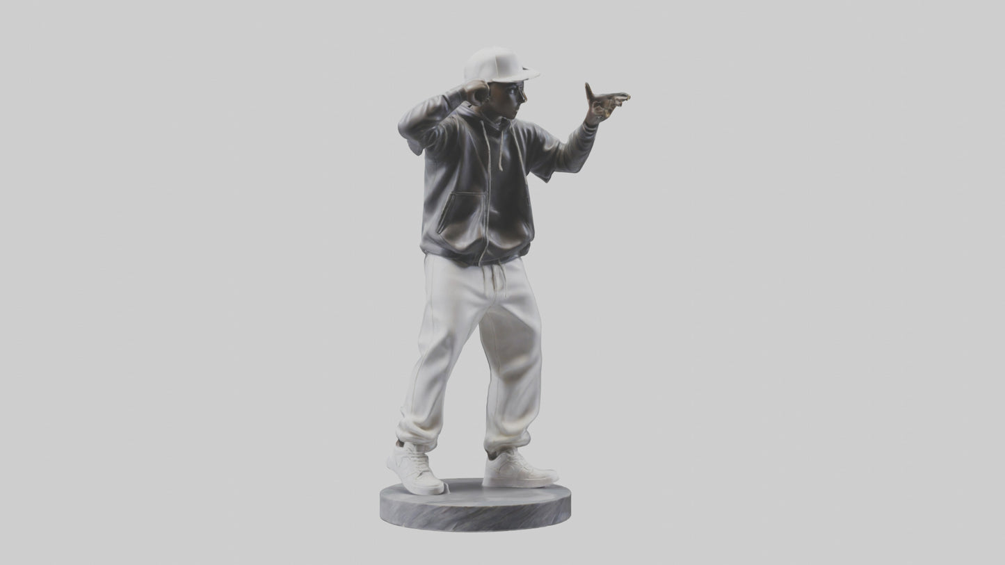 3D model HipHop Dancer statue model VR / AR / low-poly