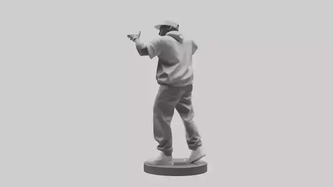 3D model HipHop Dancer statue model VR / AR / low-poly