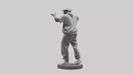 3D model HipHop Dancer statue model VR / AR / low-poly