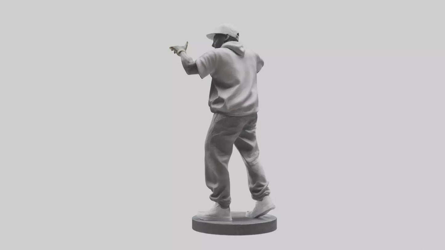 3D model HipHop Dancer statue model VR / AR / low-poly