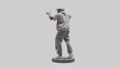 3D model HipHop Dancer statue model VR / AR / low-poly