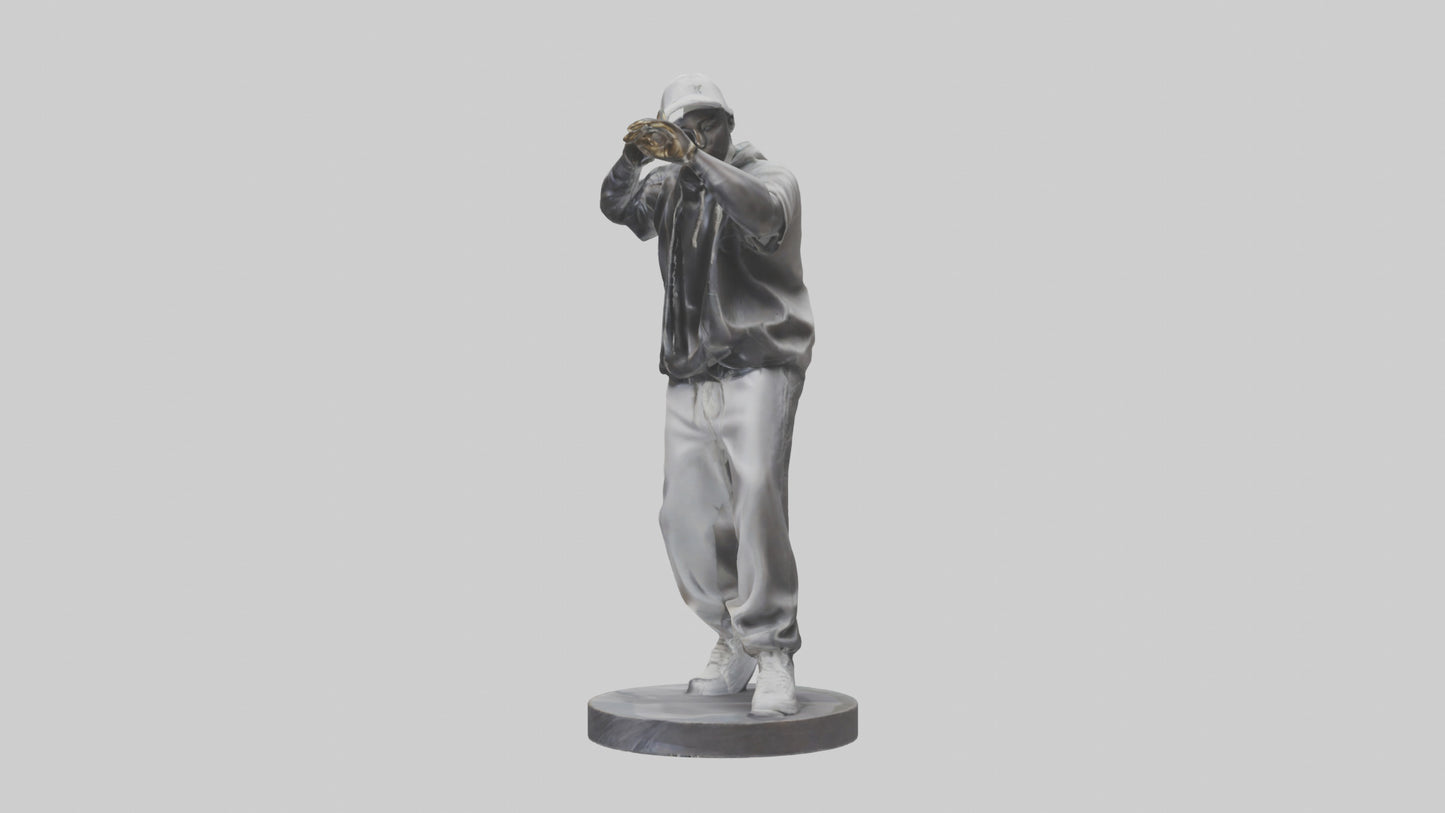3D model HipHop Dancer statue model VR / AR / low-poly