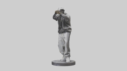3D model HipHop Dancer statue model VR / AR / low-poly