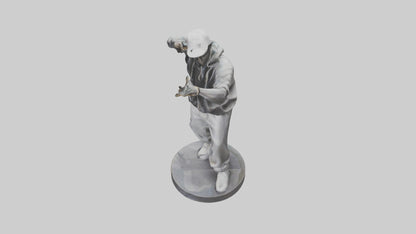 3D model HipHop Dancer statue model VR / AR / low-poly