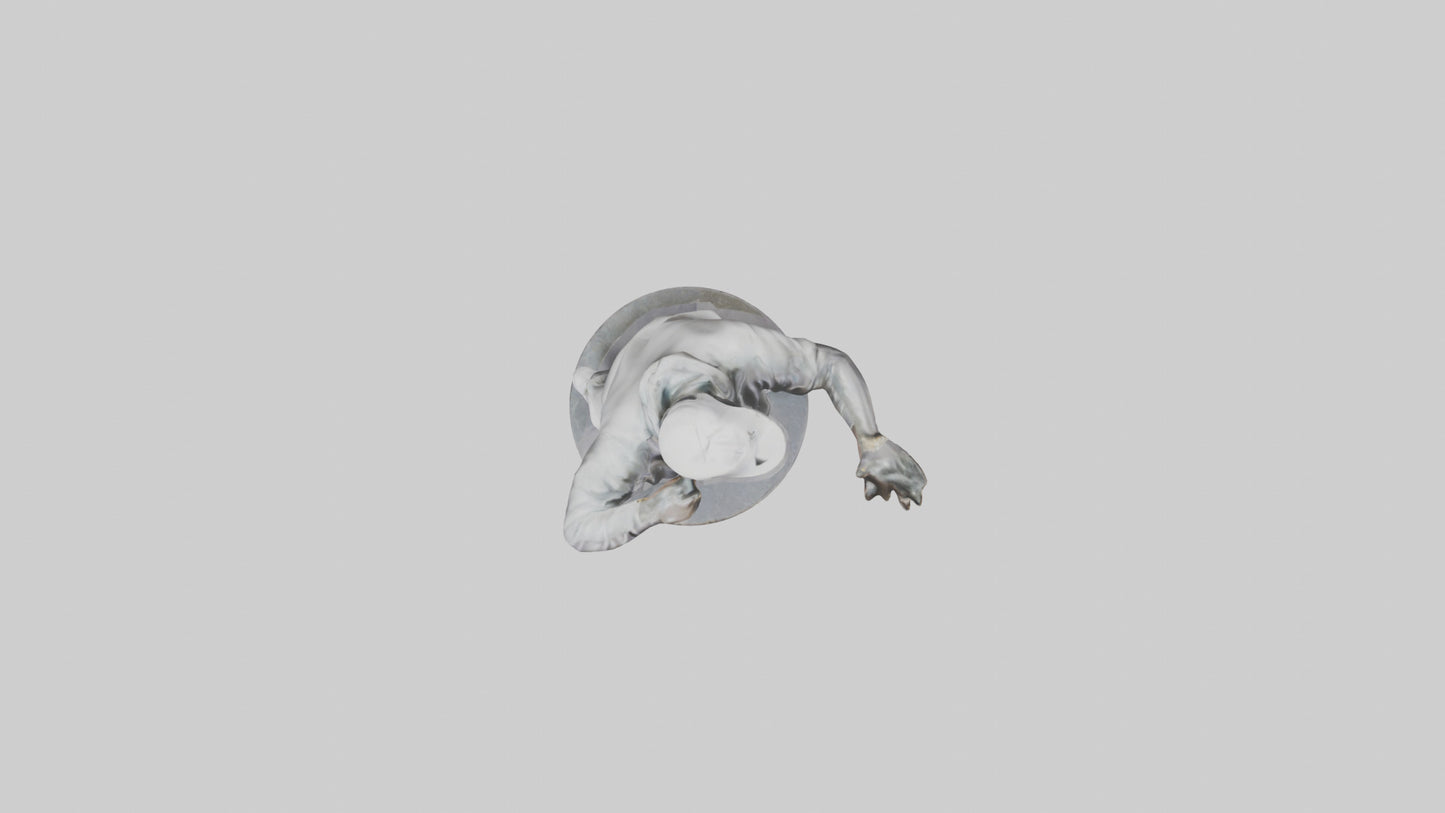 3D model HipHop Dancer statue model VR / AR / low-poly