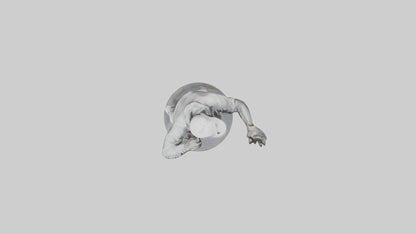 3D model HipHop Dancer statue model VR / AR / low-poly