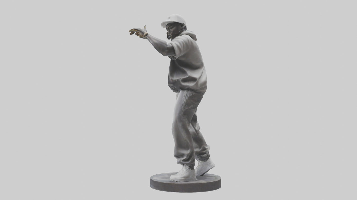 3D model HipHop Dancer statue model VR / AR / low-poly