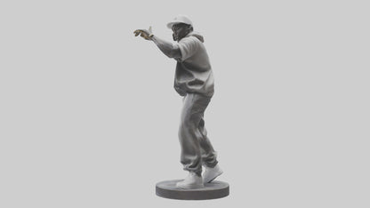 3D model HipHop Dancer statue model VR / AR / low-poly
