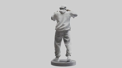3D model HipHop Dancer statue model VR / AR / low-poly