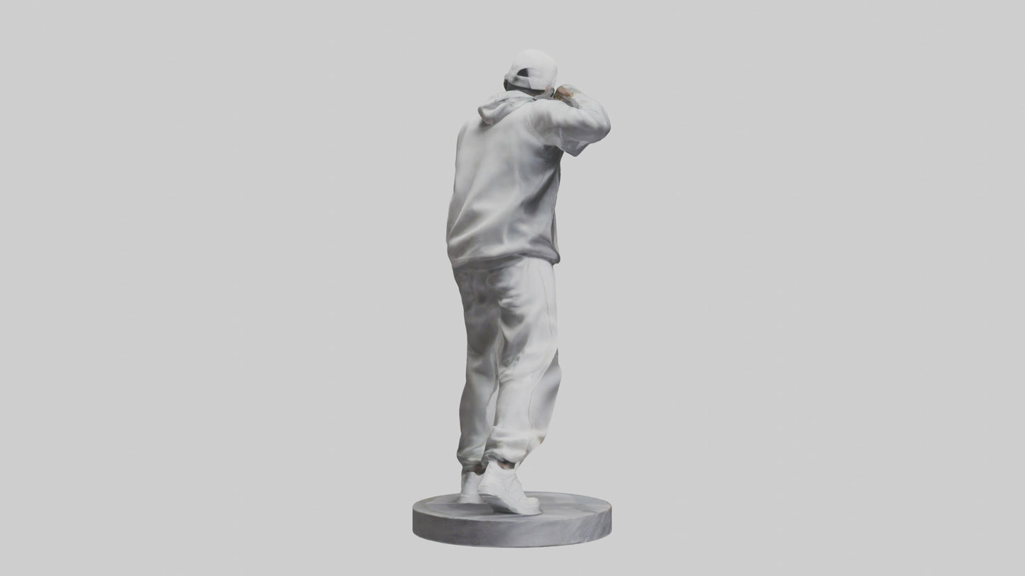 3D model HipHop Dancer statue model VR / AR / low-poly