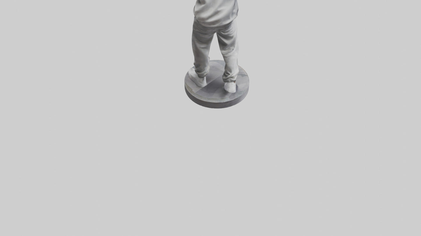 3D model HipHop Dancer statue model VR / AR / low-poly