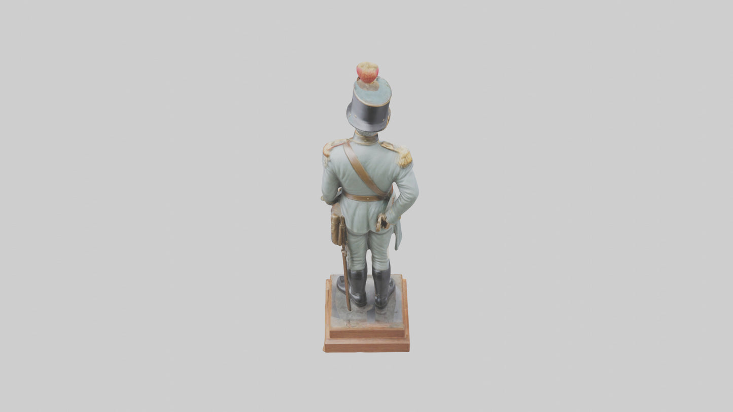 3D model Historic Soldier Statue model VR / AR / low-poly