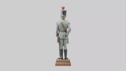 3D model Historic Soldier Statue model VR / AR / low-poly