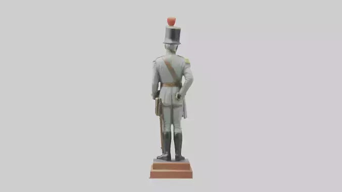 3D model Historic Soldier Statue model VR / AR / low-poly