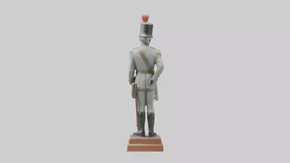 3D model Historic Soldier Statue model VR / AR / low-poly