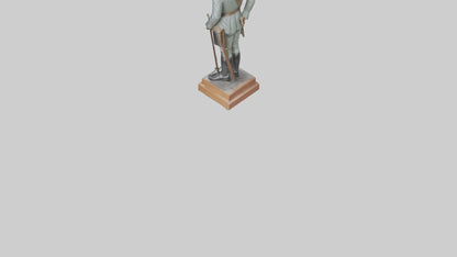 3D model Historic Soldier Statue model VR / AR / low-poly