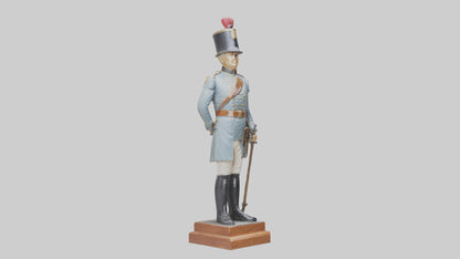 3D model Historic Soldier Statue model VR / AR / low-poly
