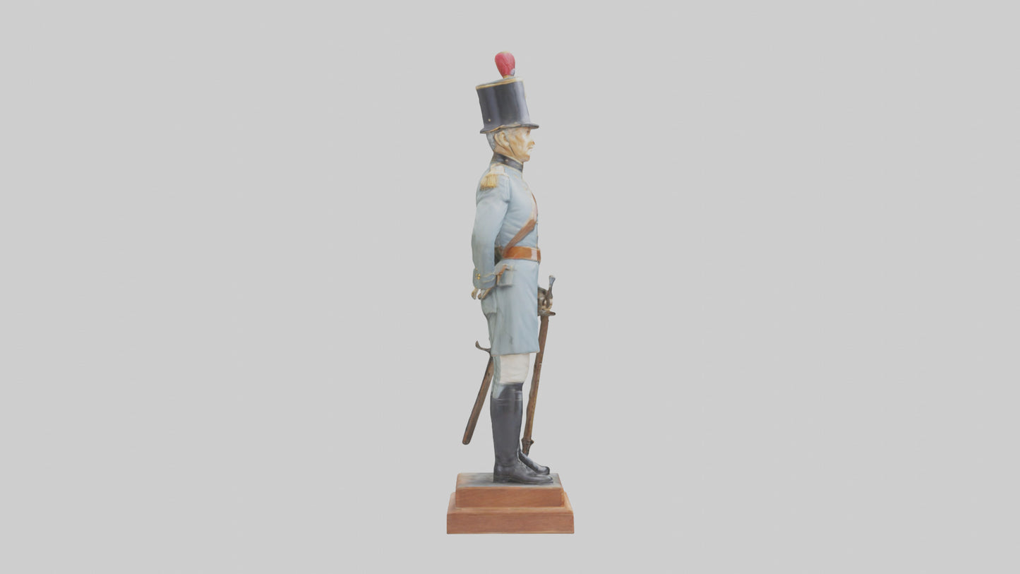 3D model Historic Soldier Statue model VR / AR / low-poly