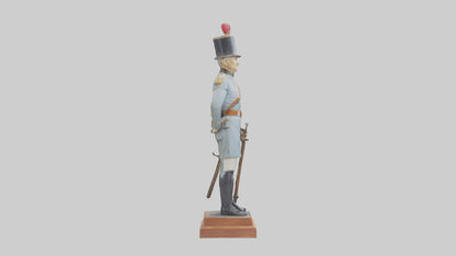 3D model Historic Soldier Statue model VR / AR / low-poly