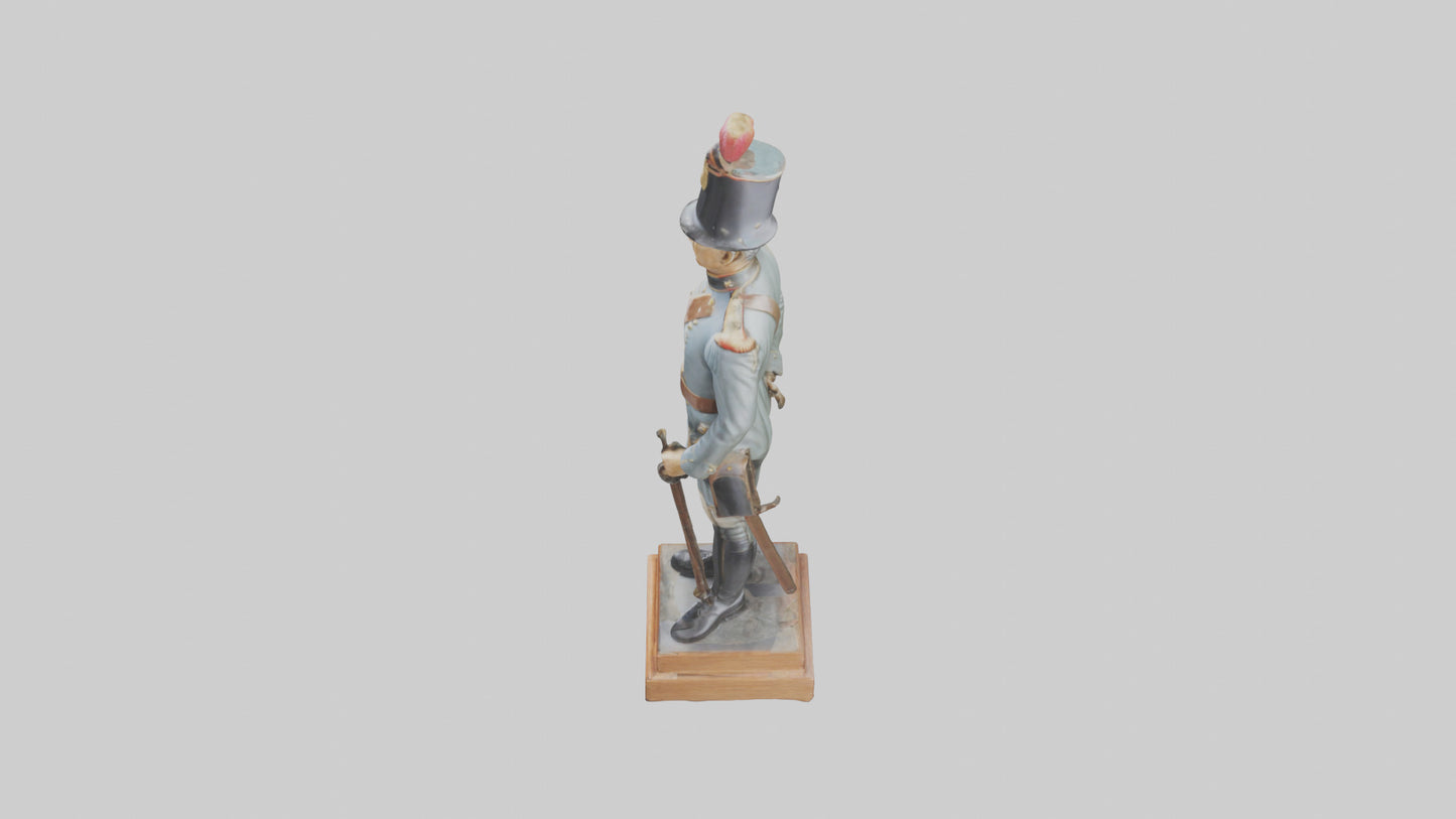 3D model Historic Soldier Statue model VR / AR / low-poly