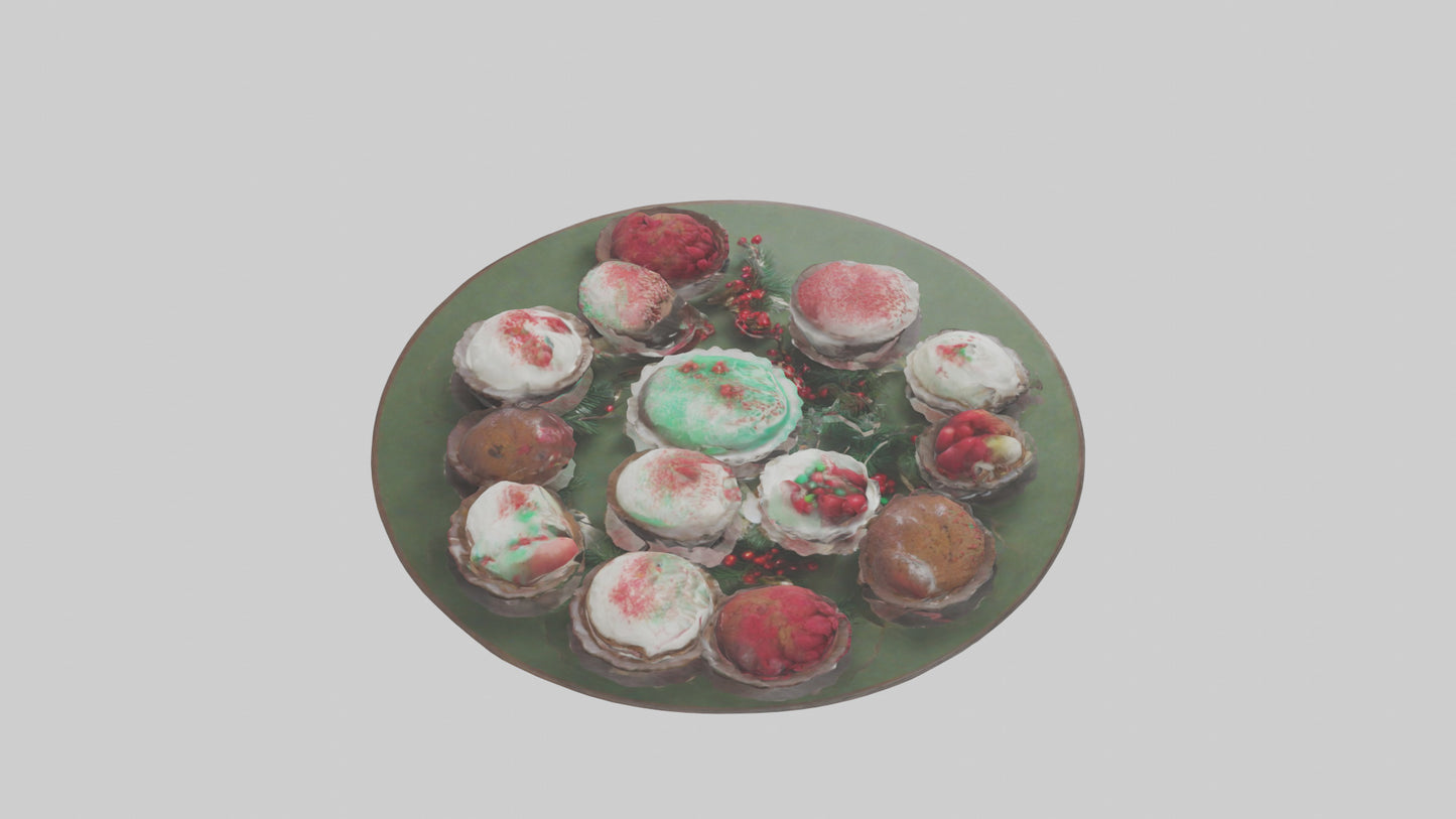 3D model Holiday Dessert Table model VR / AR / low-poly