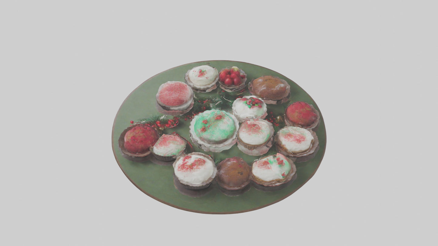 3D model Holiday Dessert Table model VR / AR / low-poly