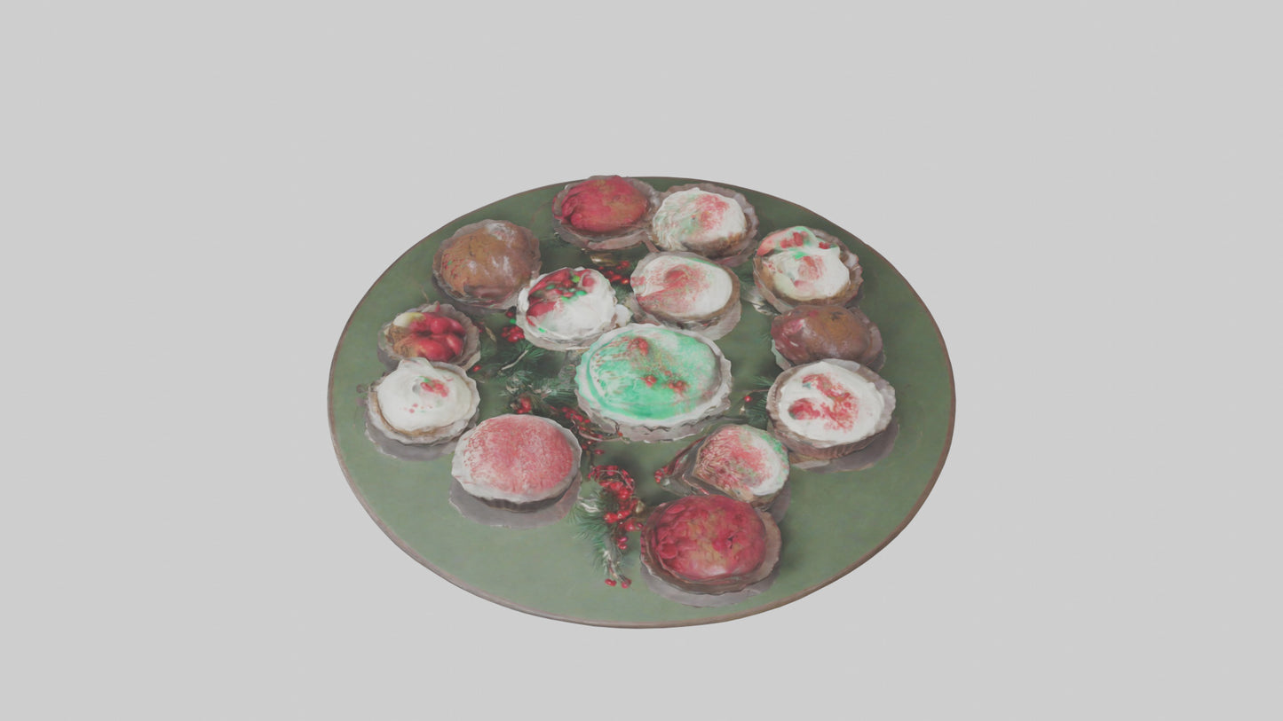 3D model Holiday Dessert Table model VR / AR / low-poly