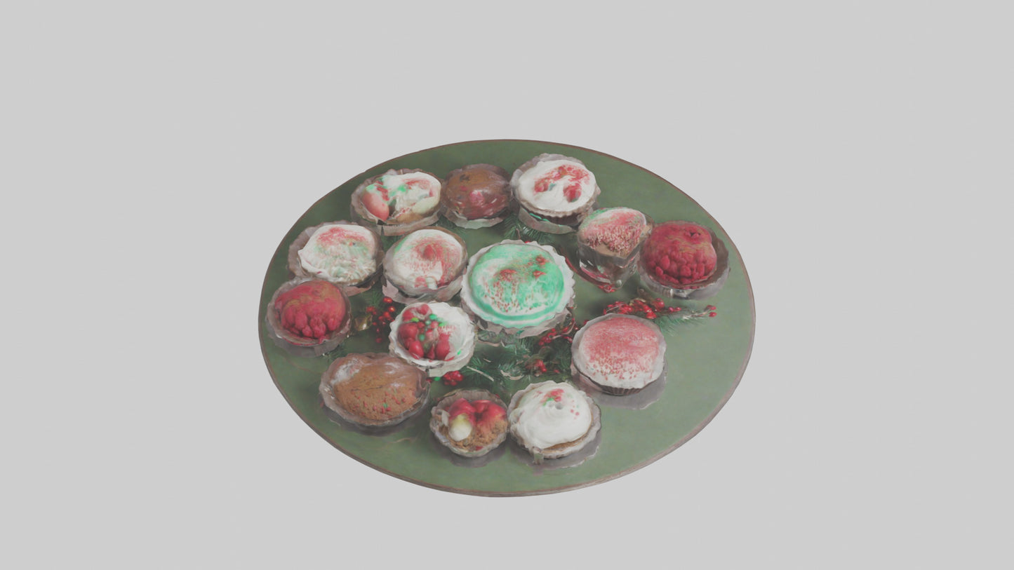 3D model Holiday Dessert Table model VR / AR / low-poly