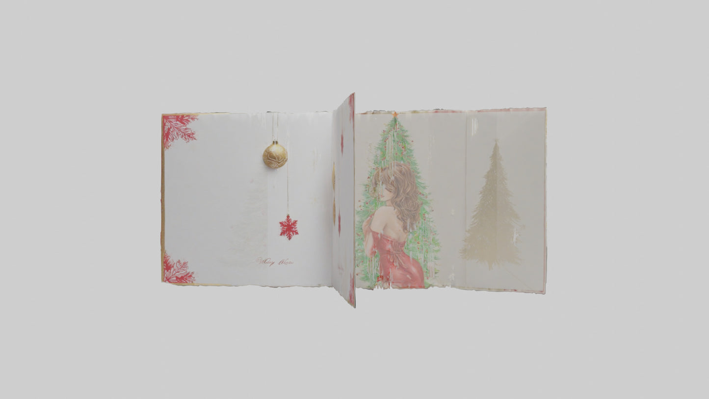 3D model Holiday Greeting Cards model VR / AR / low-poly