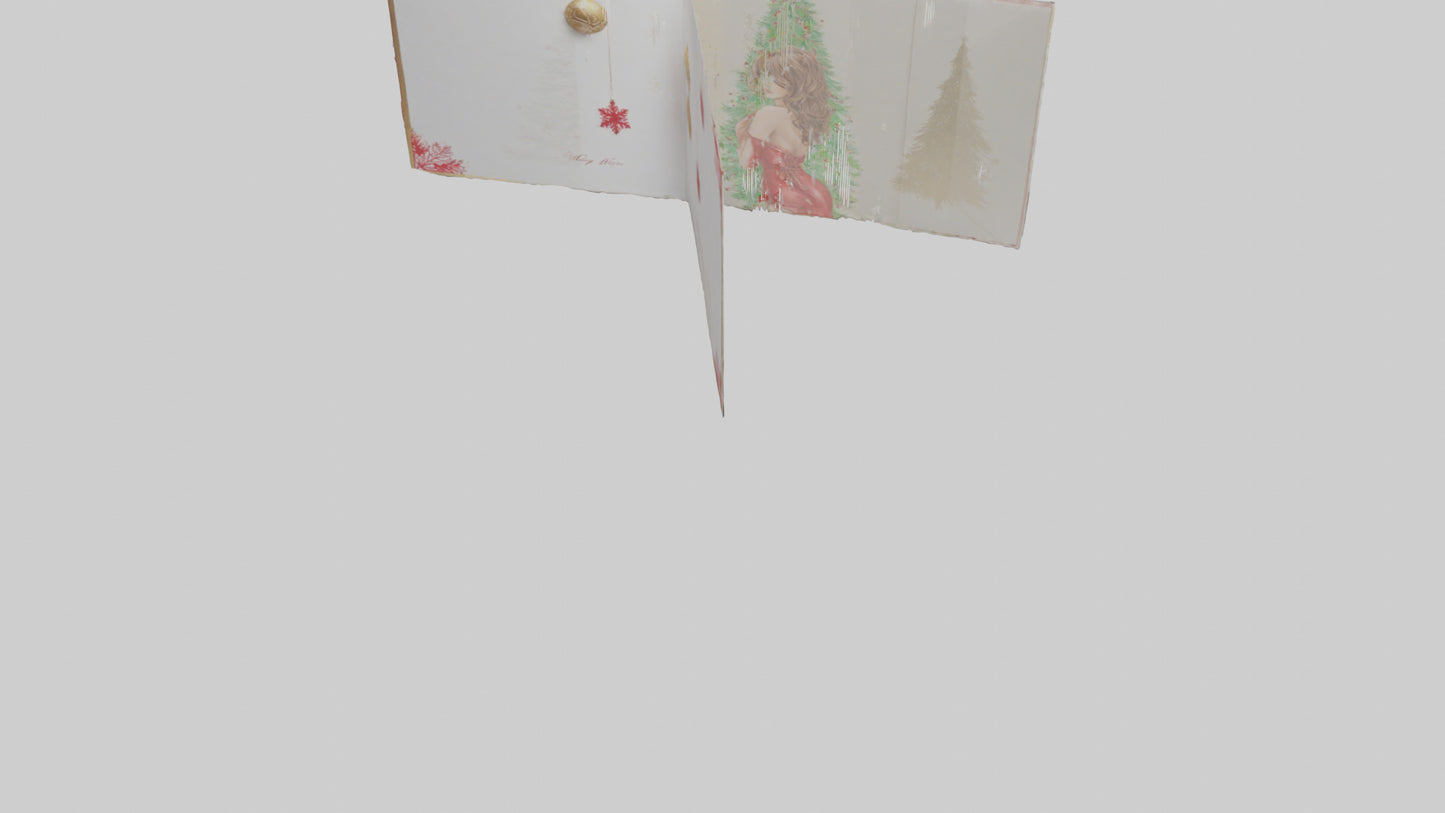 3D model Holiday Greeting Cards model VR / AR / low-poly