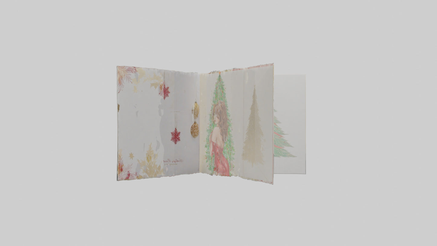 3D model Holiday Greeting Cards model VR / AR / low-poly